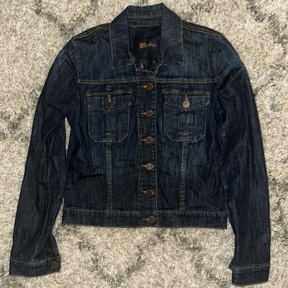 NWOT!!! KUT FROM THE KLOTH SLIM FITTING STRETCH DRESS DENIM JACKET | SMALL - Picture 1 of 4